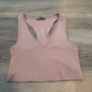 zara ribbed crop top